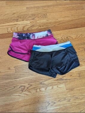 Lululemon Speed Up Shorts 2.5" Set - Pink & Black Size 6